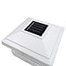 RELIGHTABLE 18 Pack Outdoor Garden 5 x 5 Solar LED Post Deck Cap Square Fence Light Landscape Lamp Lawn PVC Vinyl Wood (White)