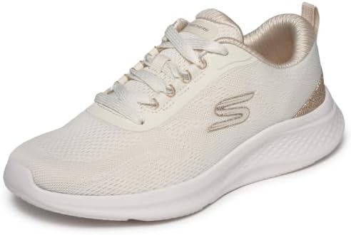 Damen Skech-Lite Pro 2.0 Brilliant Shimmer Turnschuhe, Natural Mesh Gold Trim, 37 EU