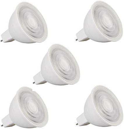 CNBEAU MR16 LED Bulbs, LED Spotlight, GU5.3 Base,220V, 5W (50W Equivalent), 3000K/6000K, Led Light Bulbs, 400-450 Lumens, Perfect Standard Size, 5-Pack (Color : Warm White)