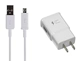 Galaxy S7 and S7 Edge for Samsung Adaptive Fast Charger Micro USB 2.0 Cable Kit {Wall Charger + Cable} Adaptive Fast Charging for up to 50% faster charging (WHITE)