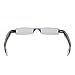 Optix 55 6 Folding Pocket Reading Glasses in Pen Clip Case - Lightweight, Portable and Compact Rotating Frames - Includes 6 Colors for Men and Women - +150