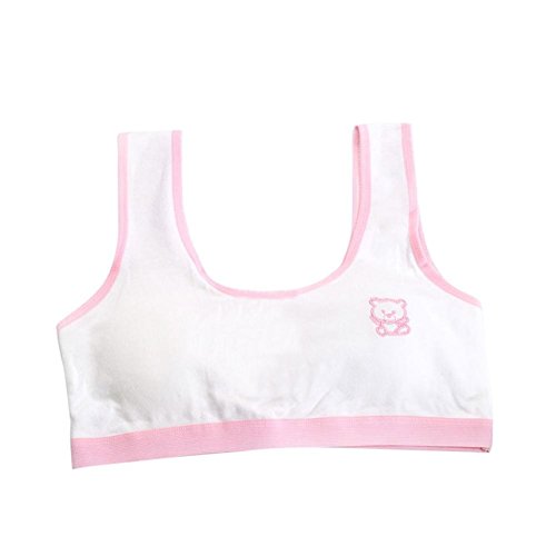 TIFENNY Newest Lovely Girls Printing Underwear Bra Vest Children Underclothes Sport Undies (Pink-A) - Thumbnail 2