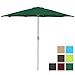 Best Choice Products 9ft Outdoor Water/UV-Resistant Market Patio Umbrella w/Crank Tilt Adjustment, 180G Polyester, Wind Vent, 1.5in Diameter Aluminum Pole - Green