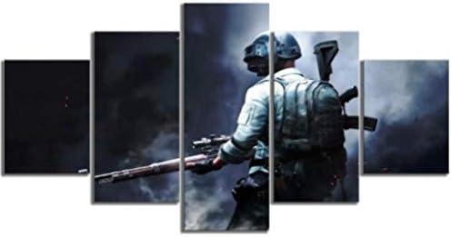 YYnight Decorative Room Wall Art Painting Printing 5 Pieces Battlefield Sniper Game Canvas Picture Modular poster-40CMx60/80/100CM