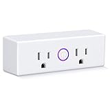 LITSPED Wifi Smart Plug 15A Smart Plug Outlet Socket Compatible with Alexa Echo Google Home and IFTTT Dual Outlets