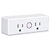 LITSPED Wifi Smart Plug,15A Wifi Smart Plug Outlet Socket Compatible with Alexa Echo Google Home and IFTTT Dual Outlets Socket