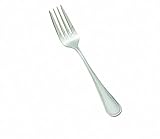 Winco 0036-06, 7-Inch Deluxe Pearl Extra Heavy 18/8 Stainless Steel Salad Fork, Classic Old Fashioned Flatware, 12/Pack