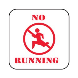 Amazon.com : No Running Sign (EA) : Yard Signs : Garden & Outdoor