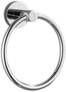 Acero Inoxidable Redondo Estilo Montado en Pared Toallero de Anilla Soporte Percha de Baño