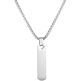 Spevert Pendant Necklace for Men Women,Titanium Steel Glossy 3D Geometric Necklace, for Boyfriend Brother Jewelry