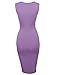 TAM WARE Women's Classic Slim Fit Sleeveless Midi Dress TWCWD051-PURPLE-US XS/S(Tag Size S)