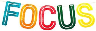 Renewing Minds Color Me Brilliant"Focus" Banner, Multi-Colored, Five 12 Inch Letters