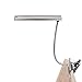 CeSunlight LED Clip on Desk Lamp, Bed Headboard Light with Clamp for Reading, 3000K – 6500K Color Temperature Setting, Stepless Brightness Control, Long USB Cord and AC Adapter Included(Brown)