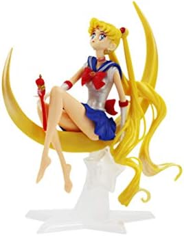 Julyfun Cake Decoration, Anime Sailor Moon PVC Action Figure Wings Cake Decoration Collection Model Toy Doll Girl Gifts Anime Cartoon Pendant Anime Fans