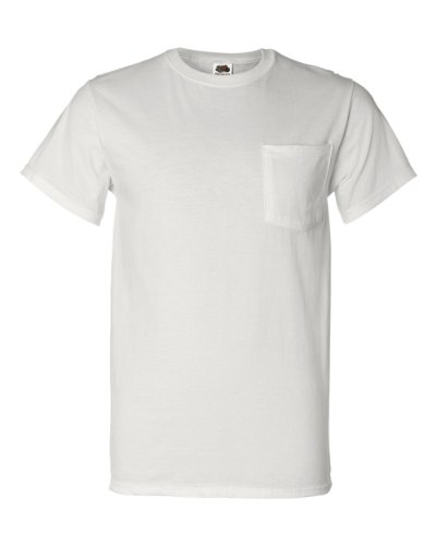 Camiseta con bolsillo de cuatro paquetes de Fruit of the Loom para hombre