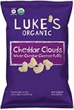 Luke's Organic Gluten Free Chips 1 Bag (Cheddar Clouds White Cheddar Cheese Puffs 4oz)