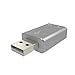 USB Audio Adapter AllEasy External Audio Sound Card Adapter with Speaker Headphone and Microphone Jack for USB Audio Device - Silver