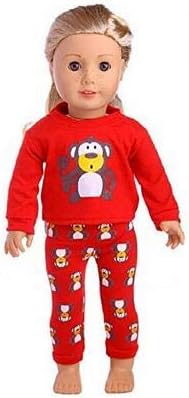 LOTONJT Doll Pajamas Sleepwear PJS Clothes Beautiful Dolls Clothes for 18 Inch Journey Girl Doll Children Gift(Pink Giraffe)
