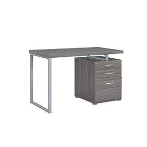 COASTER CO-800520 Desks, 23.5″D x 47.25″W x 30″H, Weathered Grey