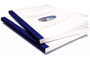 Coverbind 1-1/4" Navy Clear Linen Thermal Covers 30pk - 575208