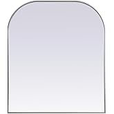 Elegant Decor Blaire 36x42 Arch Modern MDF Wood/Iron Mirror in Silver