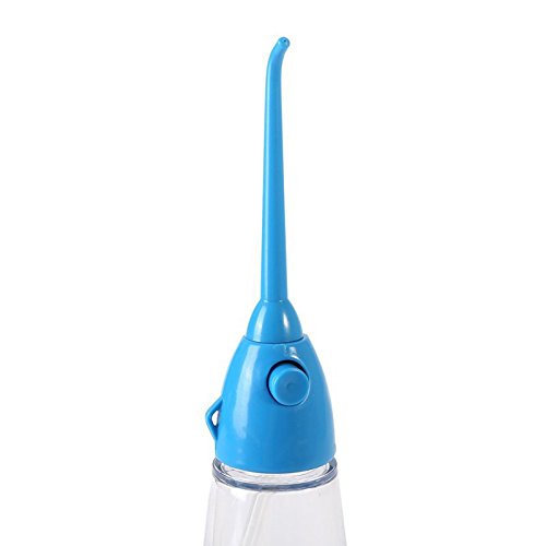 Auch Portable Oral Irrigator, Manual Water Flosser, Dental Care Water Jet Tooth SPA Teeth Pick Cleaner - Blue - Thumbnail 4
