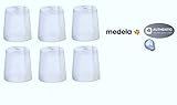 (6) Medela Clear Travel Caps/ bottle cap/ nipple cap/ collar cap - Genuine for Use with Collar Ring - Medela Bottles