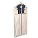 Smart Design Gusseted Gown Garment Bag w/ Clear Window - Includes Zipper Closure & Travel Loop - for Gowns, Coats, & Pants Storage Organization - (24 x 62 Inch) [Beige] primary