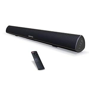 Sound Bar, 100Watt Bestisan Soundbar for TV, Wired & Wireless Bluetooth 5.0 Sound Bar(40 Inch, 6 Drivers, 105dB, Optical…