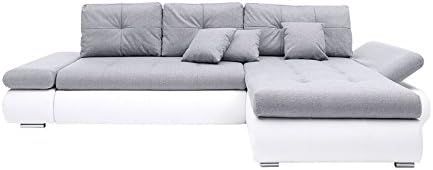 Avanti Trendstore Cushion Corner Synthetic Leather White 303X88X175 cm