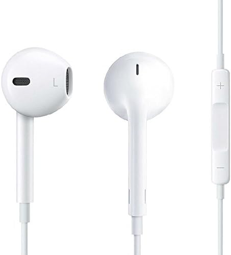Premium 3.5mm Jack Earphones,GAOREN headphones/Earbuds with Stereo Microphone&amp;Remote Control Perfect For apple iPhone SE,5S,6,6S,6S Plus,Tablet PC,Compatible IOS and Android system.(White,2 Pack)