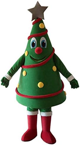 Christmas Tree Mascot Costume Cartoon Character Cosplay Party Fancy Dress Adult Outfit