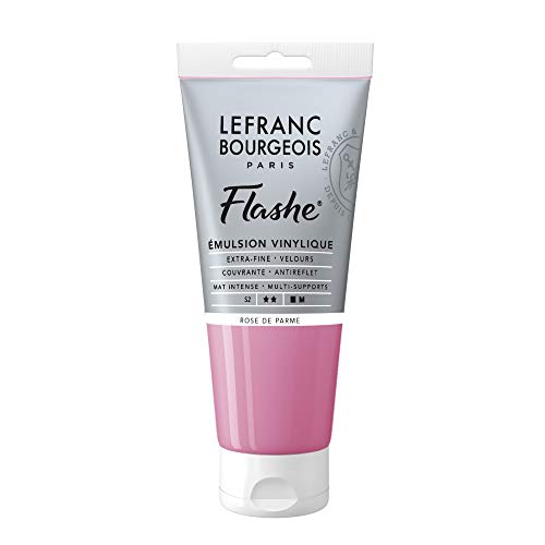 Lefranc Bourgeois Flashe, Extra-Fine Acrylic Vinyl Emulsion, Artists Quality, Parma Pink, 80ml Tube