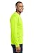 Port & Company Men's Long Sleeve 50/50 Cotton/Poly T Shirt L Safety Green
