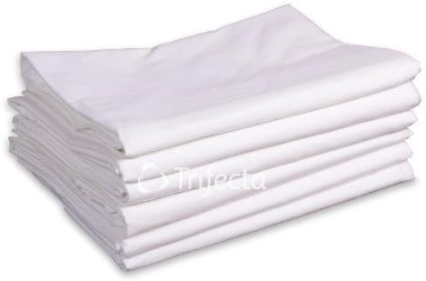 Hospital Bed Flat Sheet–white, Soft Cotton Blend, 66" X 104"_2PK