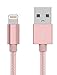 TALK WORKS iPhone Charger Lightning Cable 10ft Long Braided Heavy Duty Cord MFI Certified for Apple iPhone 13, 12, 11 Pro/Max/Mini, XR, XS/Max, X, 8, 7, 6, 5, SE, iPad, AirPods, Watch - Rose