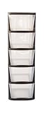Muscle Rack PDT5 5 Drawer Tower, Black Frame with Clear Drawers