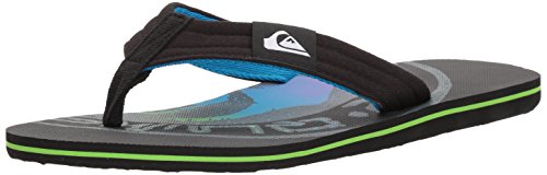 Quiksilver Men's Molokai Layback Sandal, Black/Grey/Black, 11 M US