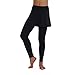 ANIVIVO Skirted Yoga Legging for Women,Skirted Capri Tennis Leggings Pants&Tennis Clothing Legging with Skirts(Black-Legnth,M)
