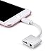 IWFYAN Compatible Dual Converter Headphone Earphone Adapter Accessories Cable Splitter Replacement for phone X 10 8/8Plus/ 7/ 7Plus , Support for iOS 11 or Later