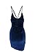 Zyyfly Doramode Womens Spaghetti Strap Bodycon Sleeveless Backless Velvet Sexy Short Club Dress