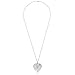 Gem Stone King Locket Pendant Necklace Charm 1.5inches Engraved Flowers Heart Shape + 28 Inch Chain
