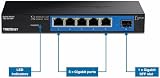 TRENDnet 4-PORT GIGABIT SWITCH WITH SFP NETWORK UNMANAGED METAL view 4