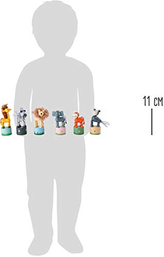 small foot Drücktiere "Afrika", Drückfigurenset aus Holz, sechs verschiedene Tier-Holzfiguren, ab 3 Jahre, 7924 – Bild 6