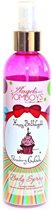 Angels and Tomboys Natural Handmade Body Spray - As Seen On Shark Tank (Happy Birthday!!! Strawberry Cupcake)