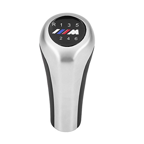 Manual Speed Shift Knob, Car Gear Shifter Lever Shift Knob Stick Head for BMW 1 3 5 6 Series X1 X3 X5 E60 E61 E65 E83 E84 E90 E91 E92((6 Speed Style 2))