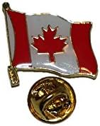 Canada Canadian Maple Leaf Waving Flag Lapel Pin