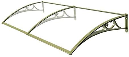 テラス屋根 ひさし 屋根 最新アイテム テラス 庇 Size 60cmx160cm 扉キャノピー喫煙エリア雨よけ屋外用高品質オーニングオールウェザーカバーウィンドウ日プロテクター