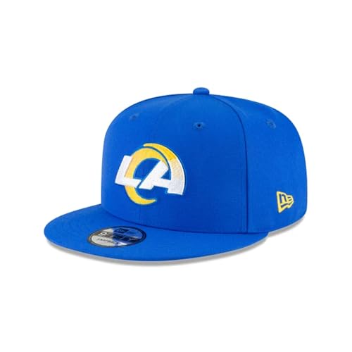 New Era NFL 9FIFTY Snapback Team Color Adjustable Hat Cap One Size, Los Angeles Rams - Blue, One Size