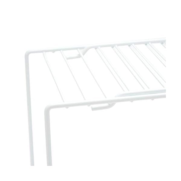 simplywire - Extra Large Extendable Kitchen Cupboard Organiser – Tall Storage Shelf – White
